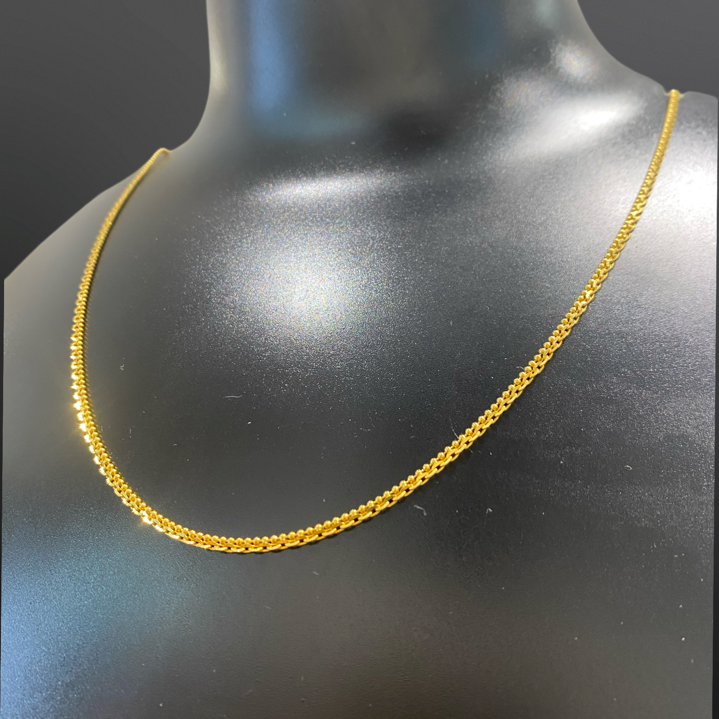 Double design, link and cable chain