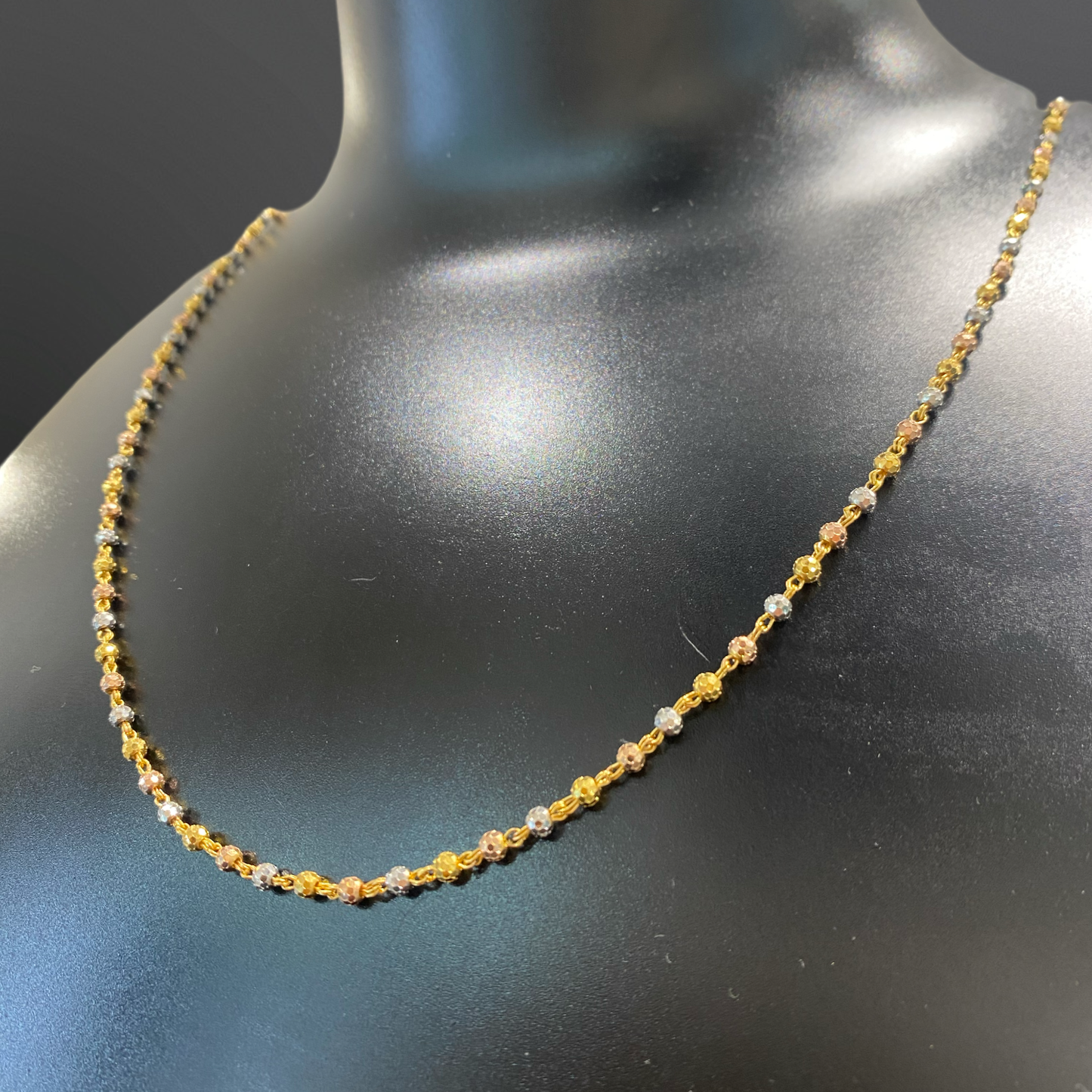 Three Tone Beaded Chain