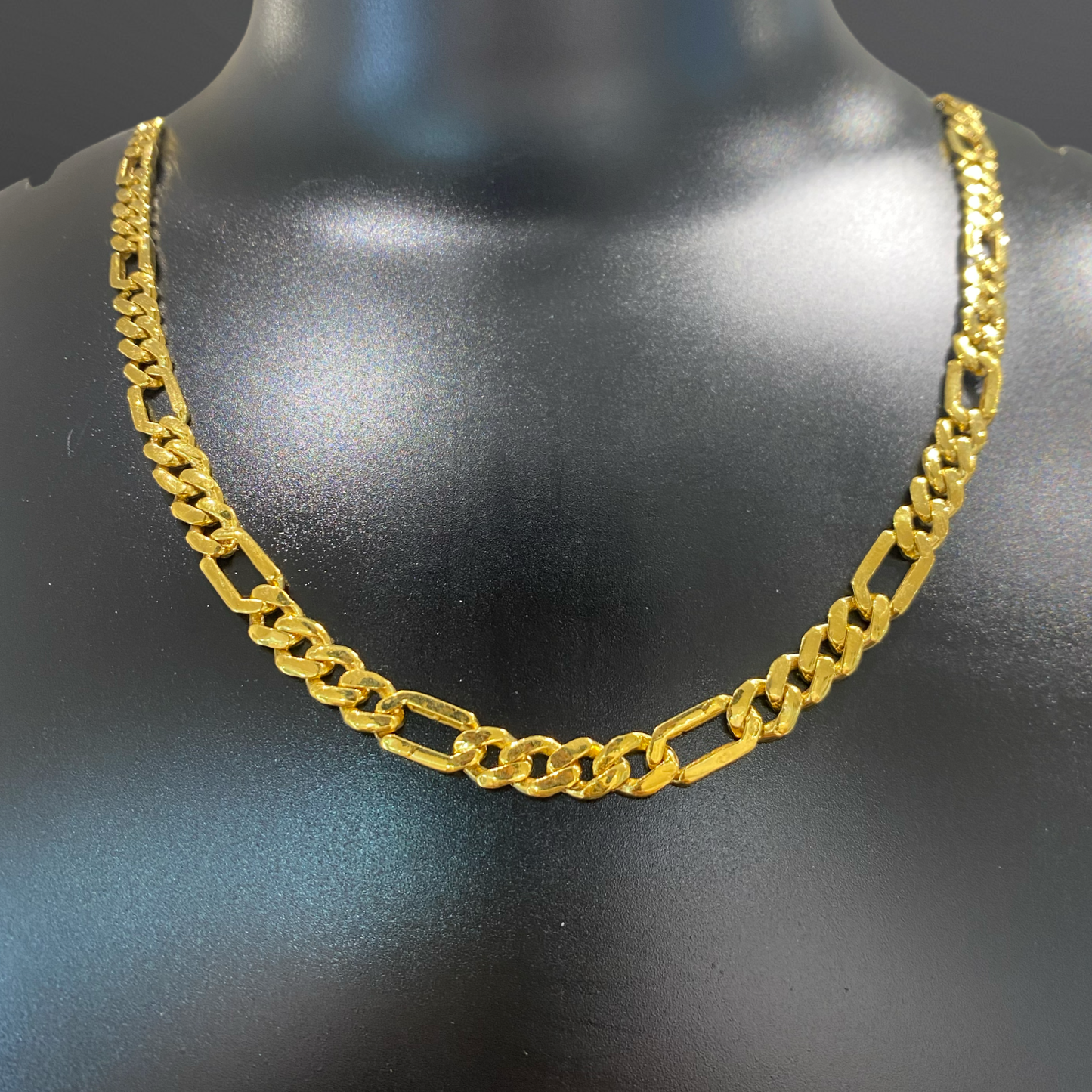 Men’s Semi Solid Figaro Link Chain