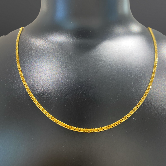 Double design, link and cable chain