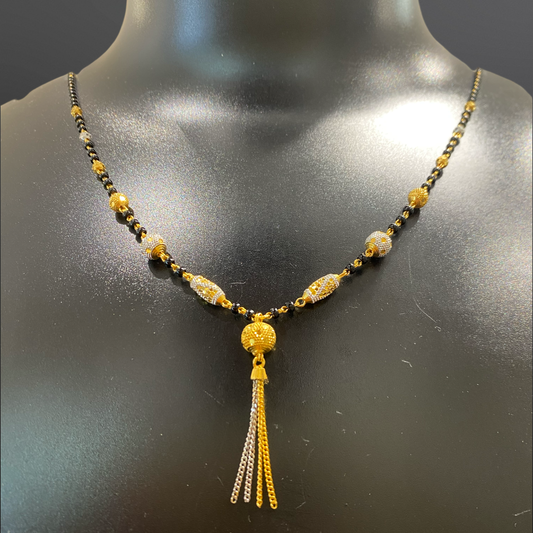 Fancy Rhodium Beaded Mangalsutar