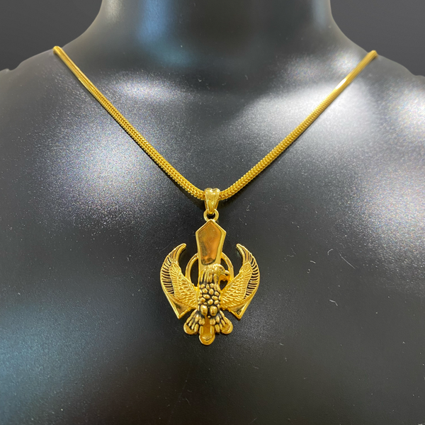 Khanda and Eagle Solid Pendant