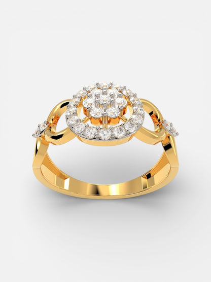 Floral Halo Ladies Ring